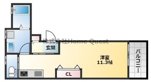 クリエオーレ上小阪の物件間取画像